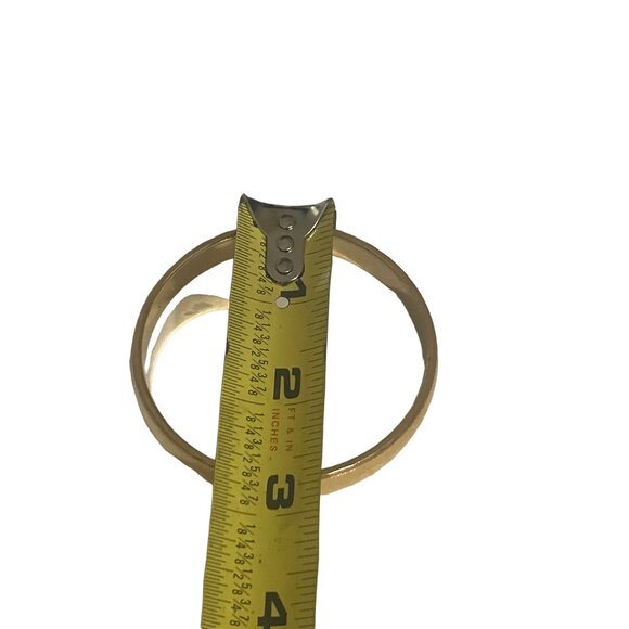 Monet Gold Tone Star Embossed Bangle Bracelet - Picture 5 of 6